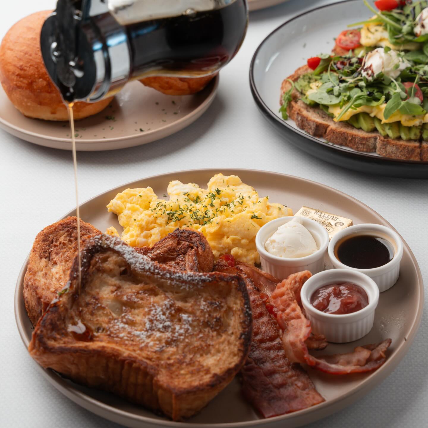 French toast breakfast spread