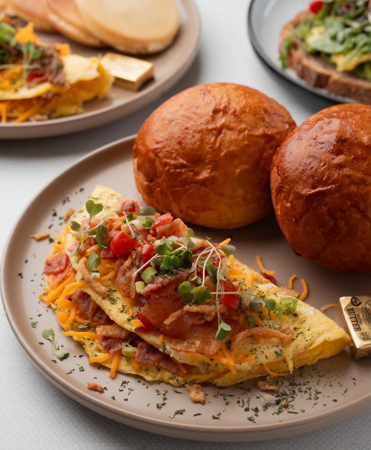 Signature breakfast plate at Dolce and Bake Café